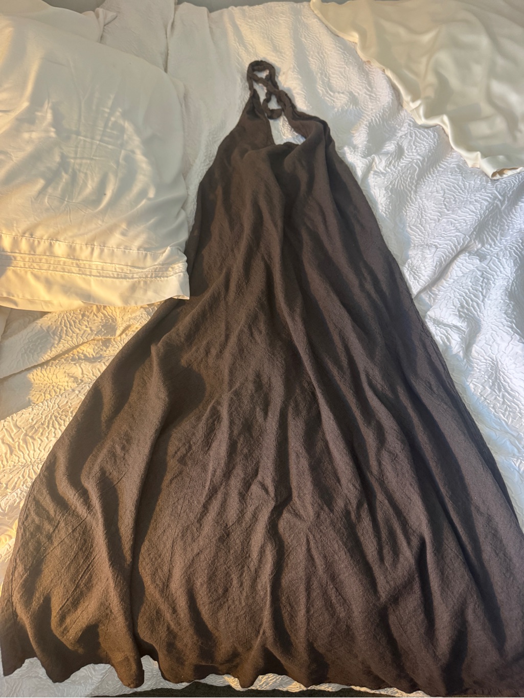 Bellambra Made In Italy Linen Blend Halter Midi Dress